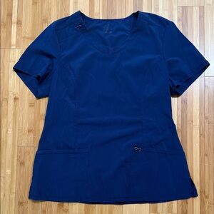 Navy Blue Women's Scrub Top